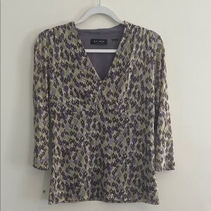 Vintage Axcess Floral‎ Y2K Top Mesh Purple Green Empire McBling Feminine Girly